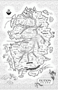 Map of Fiction Island from the Thursday Next novels.